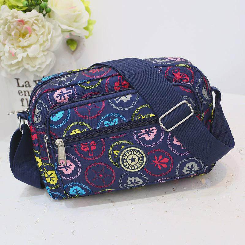 牛津布斜挎单肩包女士休闲时尚尼龙斜跨旅游背包帆布大包包妈妈包