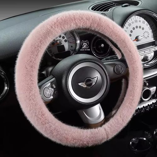 冬季短毛绒方向盘套保暖防滑
