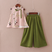 儿童唐装 女童汉服夏季 中国风幼儿园六一合唱舞蹈演出服超仙古装