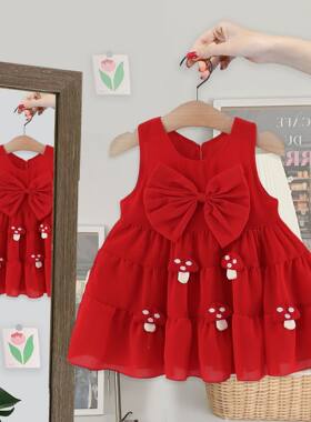 夏季婴幼儿童背心衣服雪纺连衣裙