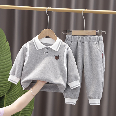 男宝宝春秋季衣服套装长袖卫衣潮