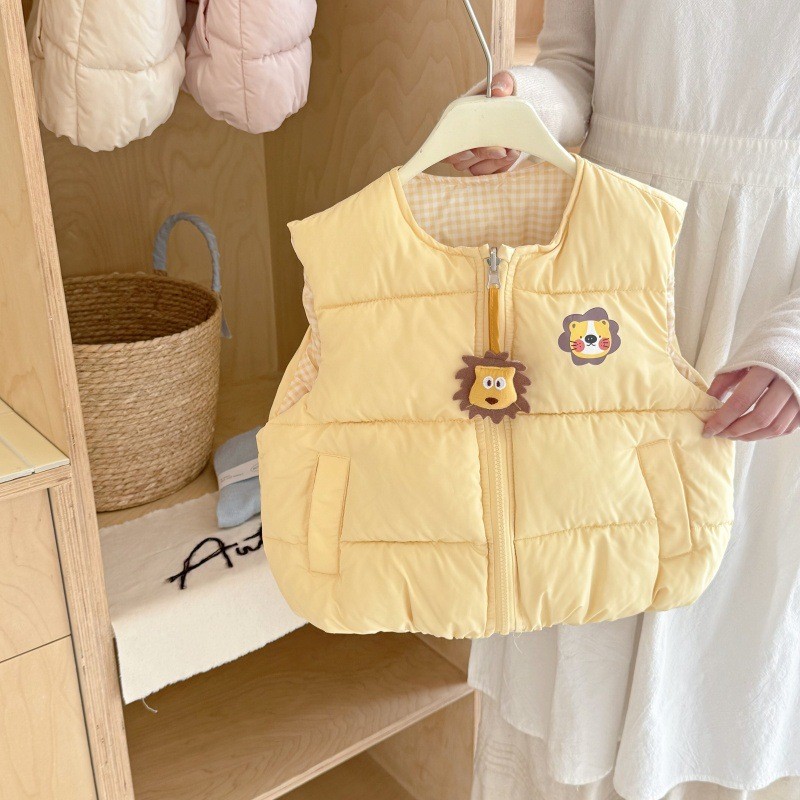 儿童棉服马甲外穿加厚款1一2岁冬装面包服3中小童4男女孩宝宝背心