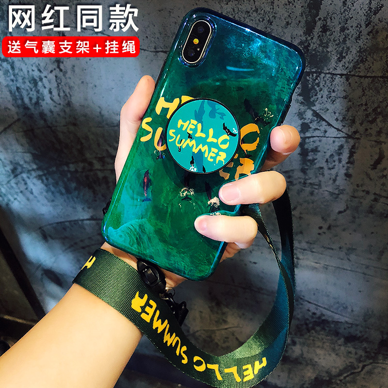 Æ»¹ûxÊÖ»ú¿Çпîiphone7plus¹ÒÉþ¹Ò²±8plusÍøºìͬ¿î¶¶ÒôÆøÄÒÖ§¼ÜIPhone7Èí¹è½ºÈ«°ü·Àˤ8XÏÄÈÕ׿ďÂÌ6s³±ÅÆÅ®