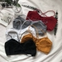 Sexy qua lưng dây đeo vest vest màu ống hàng đầu có thể được mặc bên ngoài đồ lót với miếng đệm ngực để đi bộ quấn ngực nữ - Áo vest áo ba lỗ tập gym
