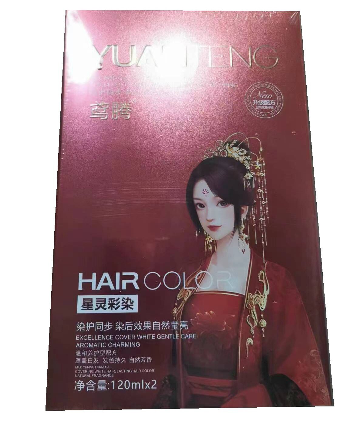 鸢腾彩油彩色焗油膏植物天然温和遮盖白发无氨健康染发剂美发批发