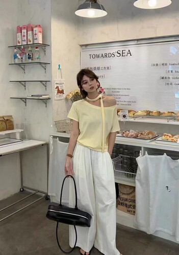 2026夏季新款韩版宽松显瘦百搭纯色圆领短袖T恤女上衣YE