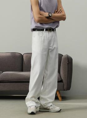 洁百搭时尚款賓庫聯名馬衣男裝森卡優牛仔褲扂方官艦品正男褲子旗