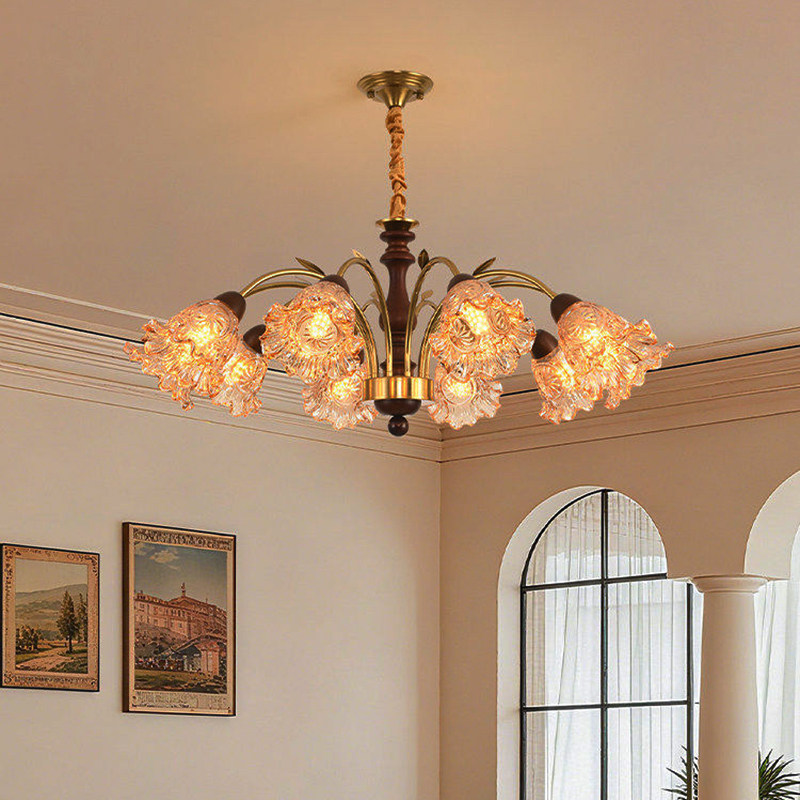 中古风客厅吊灯法式大厅主灯2026新款美式复古卧室高级感中山灯具