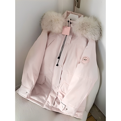 2025新国标90白鸭绒羽绒服外套女