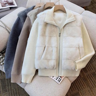 2025冬季新款白鸭绒内胆进口防水貂毛女皮草羽绒服短款高级感外套