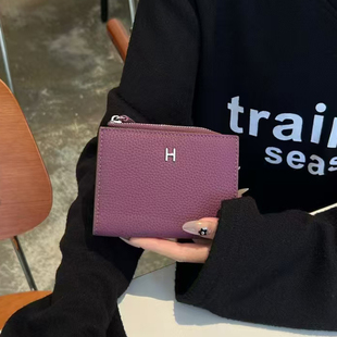 钱包女款2025新款真皮卡包一体皮夹子ins风高级感大钞夹多卡位