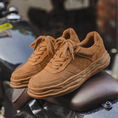 牛津底空军一号透气猪皮休闲板鞋