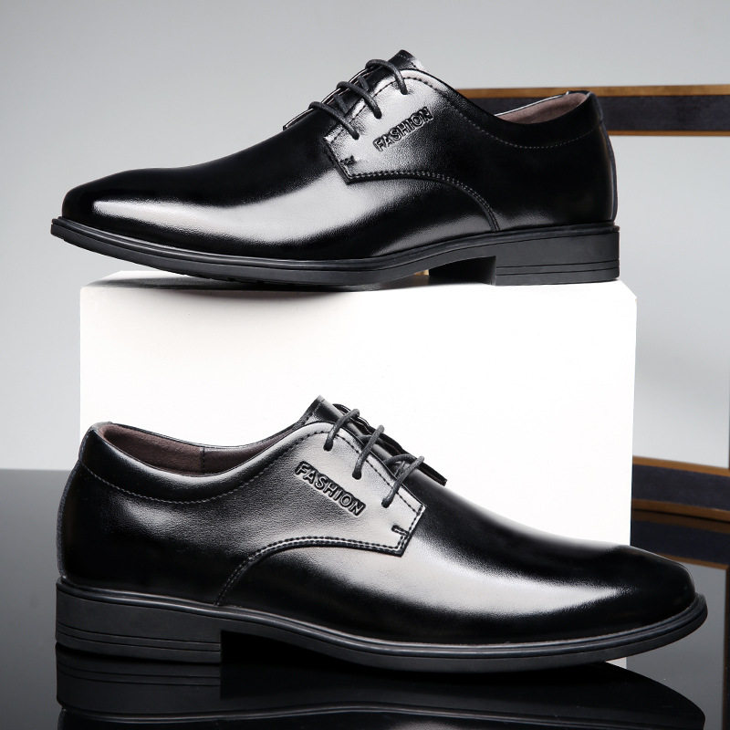 商务皮鞋男2025新款手工真皮休闲男鞋尖头牛皮鞋大码外贸男鞋45码