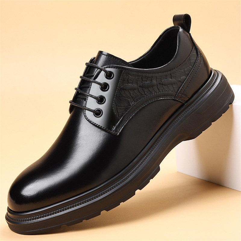 温州皮鞋2025秋季男士新款商务正装新郎结婚皮鞋英伦风休闲皮鞋潮