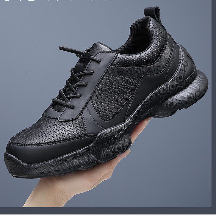 春夏季男鞋真皮健步鞋男透气运动休闲鞋男士轻便耐磨防滑跑步鞋潮