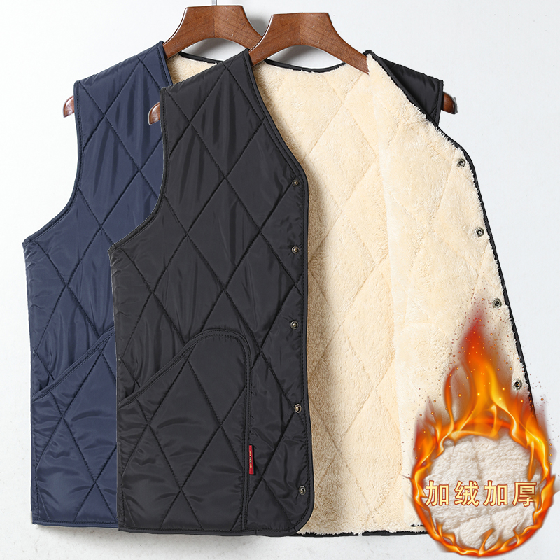 老人男士棉马甲男冬季加绒加厚
