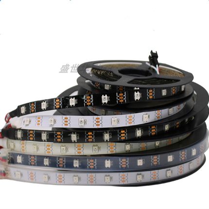 LED灯带WS2812B5V30灯内置ic树莓派单片机arduino编程跑马流水灯
