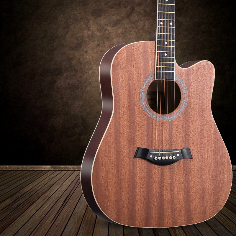 卡摩迩单板吉他初学者民谣41男生38寸入门成人乐器女学生练习品牌