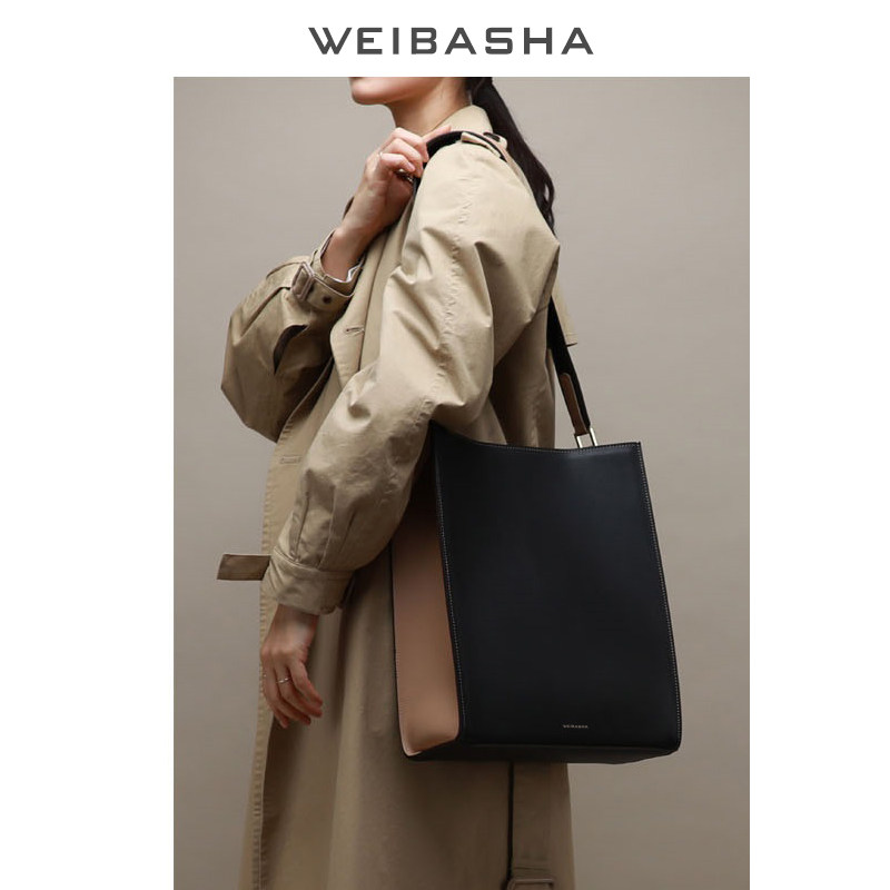 小众真皮包包2020新款潮百搭夏季斜挎包大容量单肩包托特大包女包