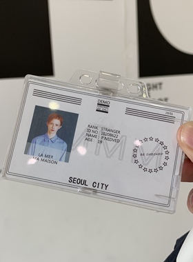 韩国ins网红挂件学生名片夹证件个性胸牌工作证西服胸卡吊牌配饰