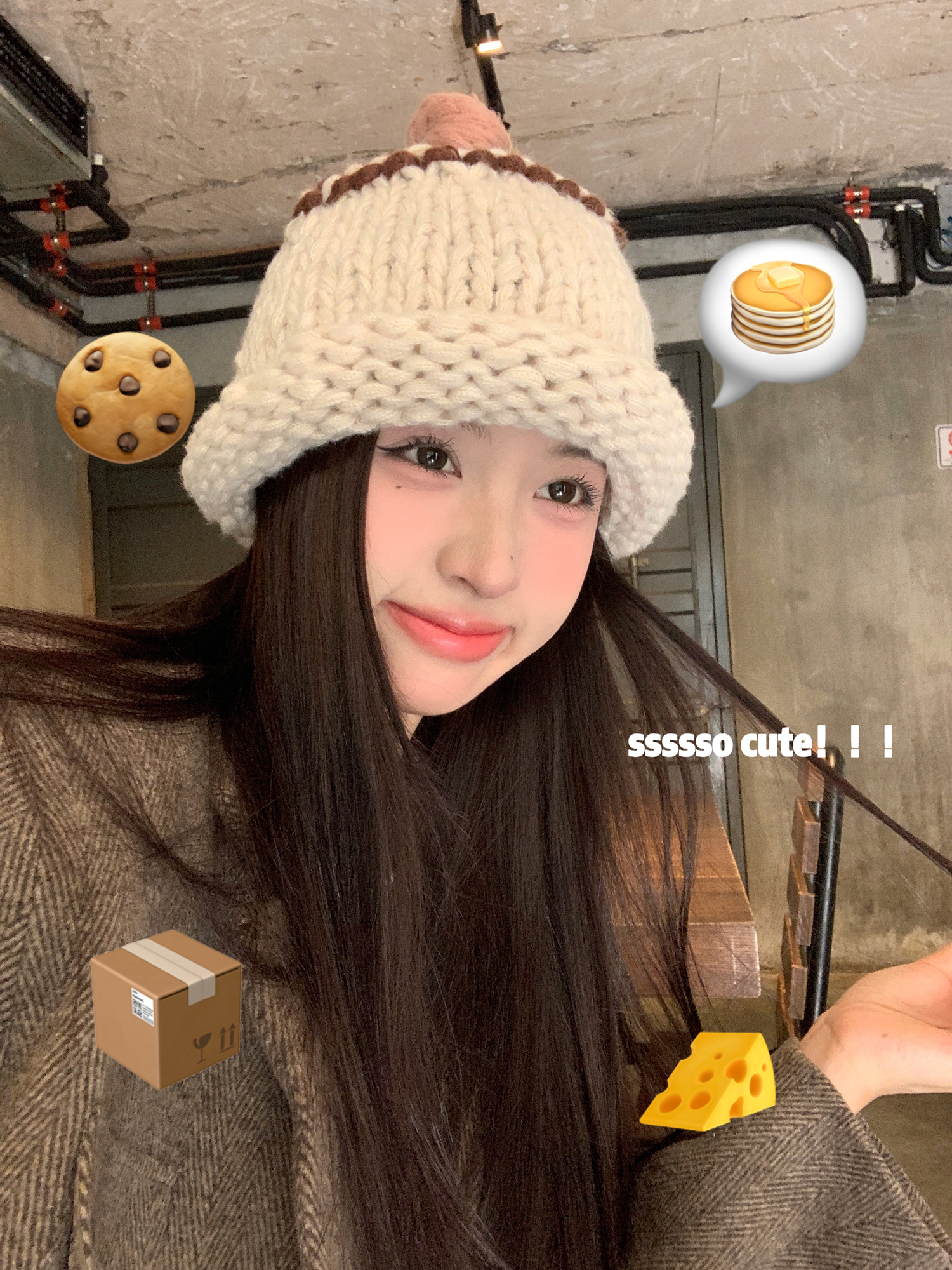 粗针毛线针织帽防寒护耳包头帽