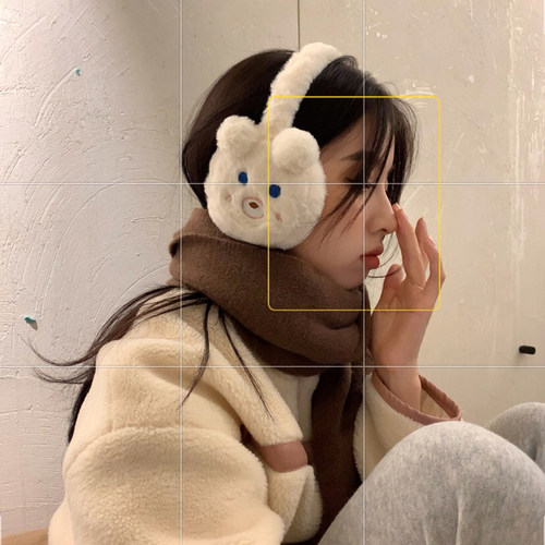 卡通小熊可爱绒毛保暖耳罩女冬季