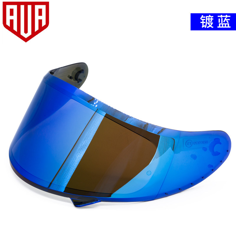ava摩托车头盔318镜片醒狮金龙彩色镀金镀蓝镀红透明防雾贴片忍者