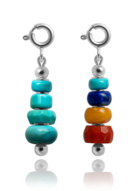 觉行天然绿松石南红蜜蜡青金卡子传统数数器藏式手串念珠配饰男女