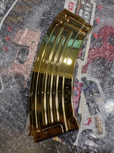 悍迪HD716E黄金AK47电镀金玩具枪备用弹夹