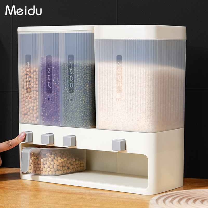 米桶家用分格密封罐米缸装五谷杂粮收纳盒面 面粉储存罐大米储存