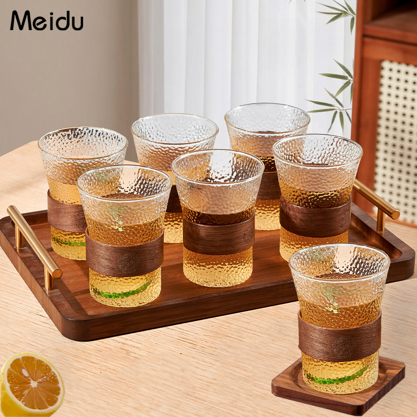 玻璃杯家用耐高温茶杯水杯套装