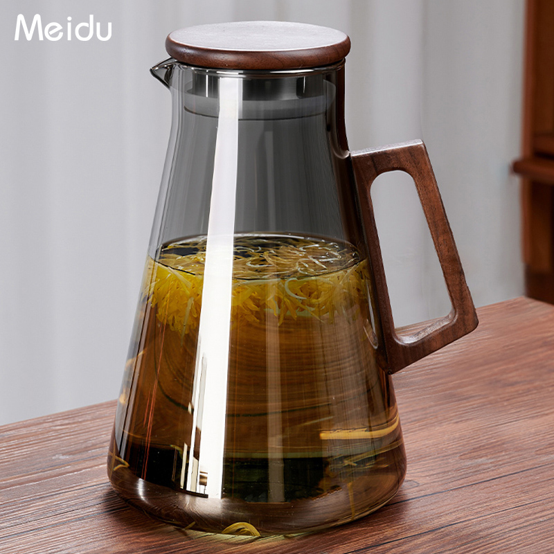冷水壶高硼硅玻璃耐高温凉白开水壶家用客厅大容量花茶泡茶壶扎壶