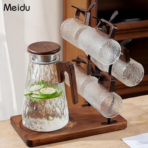 水壶套装客厅家用待客喝水带把杯具大容量玻璃壶冷水壶高颜值套装