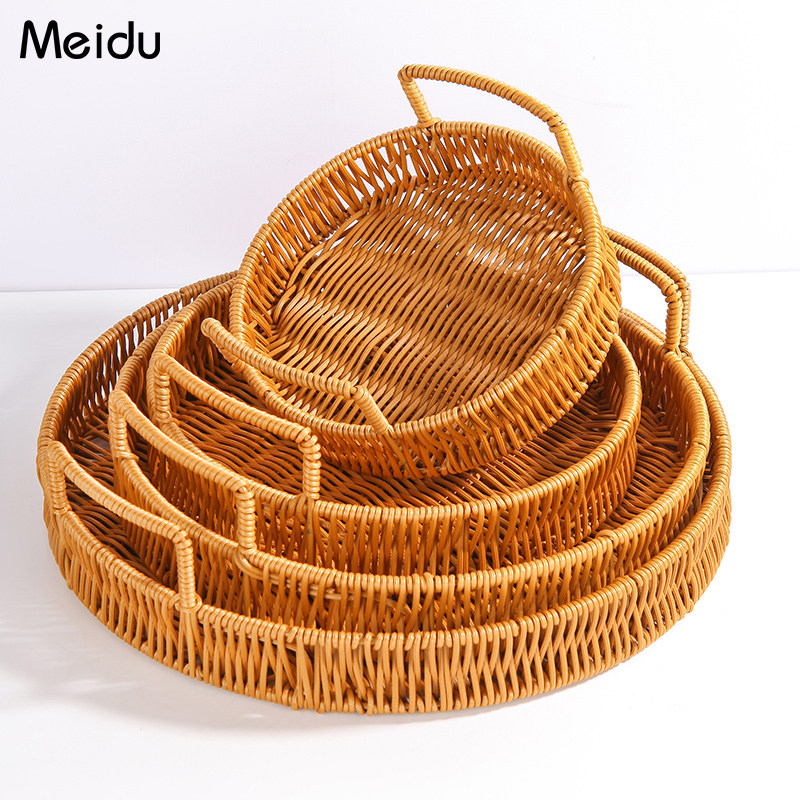 果盘 仿藤编托盘编织水果篮家用零食盘装面包馒头筐佛具贡品果盘,餐饮具,餐用托盘,淘宝优惠券,粉丝福利购,淘宝优惠卷