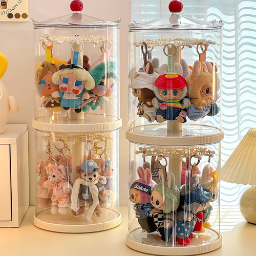 宝选labubu拉布布展示盒挂件毛绒公仔收纳保护罩盲盒收纳展示架子