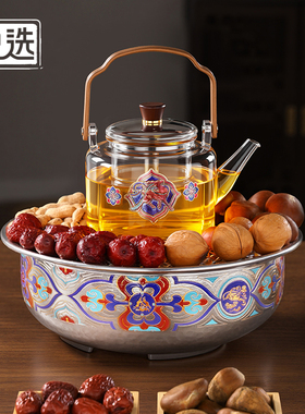 宝选围炉煮茶电陶炉器具全套装2025新款家用室内烤火炉玻璃养生壶