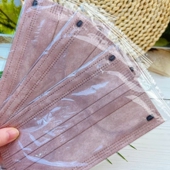 独立包装 成人一次性口罩高颜值3层透气时尚 豆沙粉学生女神潮款