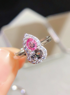 天然尖晶石戒指高净度火彩爆闪颜色浓奢华镶嵌天然宝石支持检测