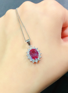 亚历山大吊坠变色时尚百搭925银镶防过敏项链具有强烈的变色效应