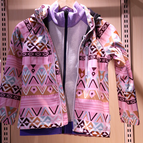 芬兰R家儿童户外软壳抓绒衣全新专柜正品