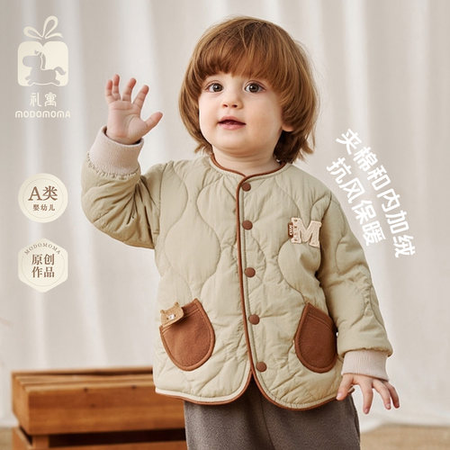 夹棉和内加绒抗风保暖上衣外套