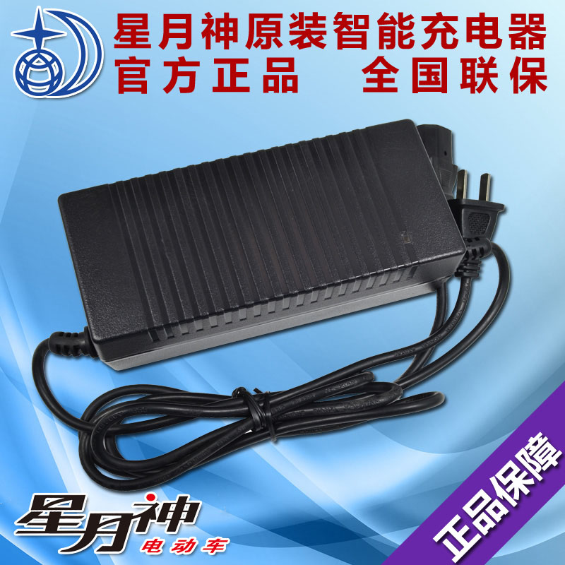 星月神电动车原装智能充电器48V12Ah60V20Ah72V正品原厂专用断电