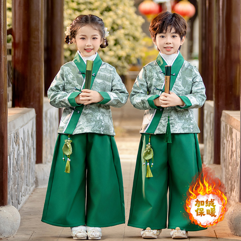 新中式冬装儿童汉服国学服