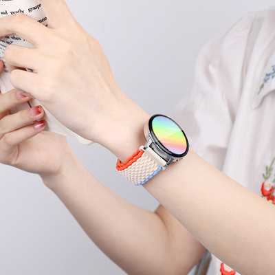 适用于华为GT6手表GT5/4表带Watch3/4PRO编织2e尼龙buds弹力cyber新ultimate荣耀Magic2智能GT运动ECG男GS3女