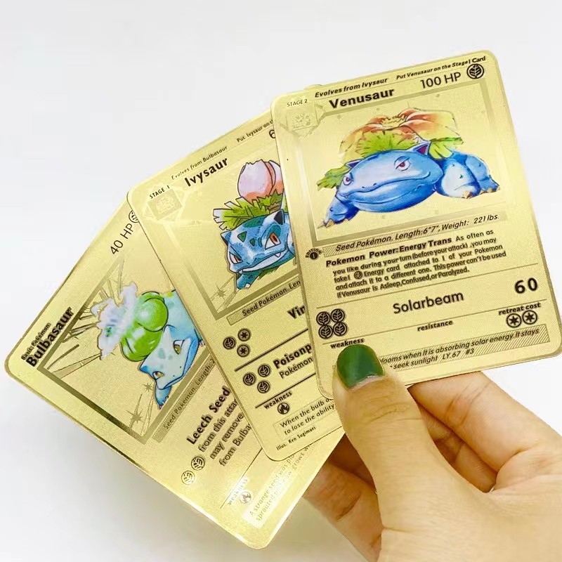 宝可梦金卡皮卡丘卡片卡牌喷火龙max神奇宝贝小精灵金属卡pokemon