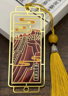 金属黄铜书签定制来图定做创意复古中国区学校文创礼品镂空书签