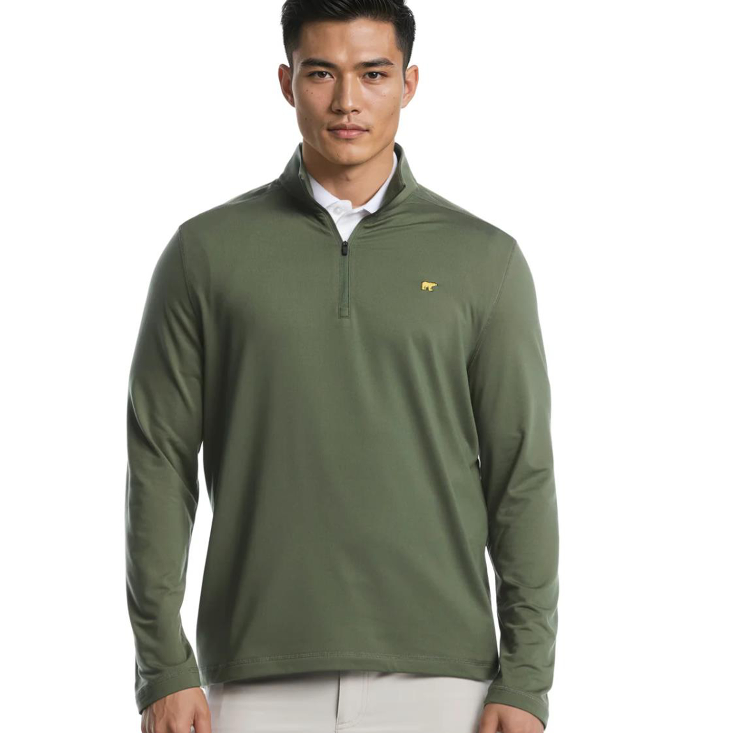 1/4拉链薄抓绒高尔夫套头衫