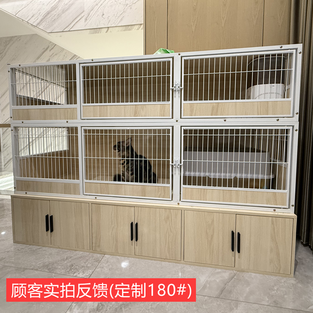 宠物猫笼底柜猫咪别墅地柜收纳储存猫粮柜