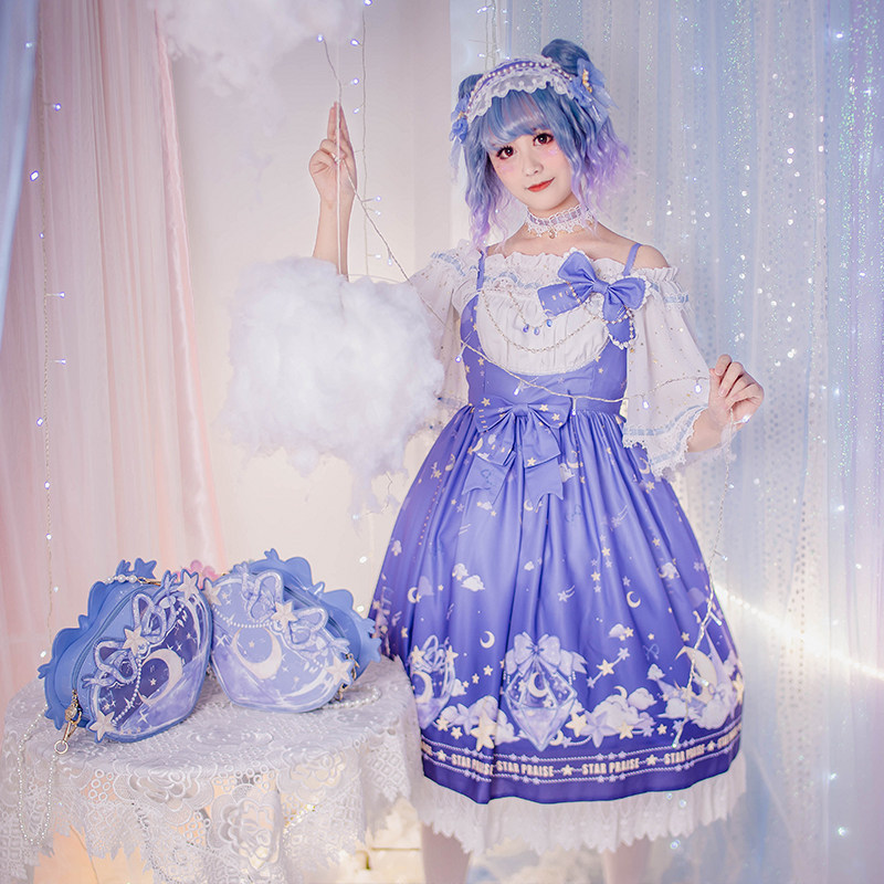 【布叮喵】【星星礼赞（2）型jsk】原创lolita罩纱甜系罩纱洛丽塔|msdalam kategori Butik wanita / wanita, pakaian - dari Buy2taobao.com untuk memberikan perkhidmatan ejen Taobao profesional membeli