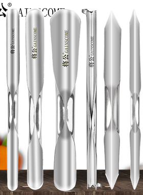 将公不锈钢双头戳刀厨房食品雕刻刀U型戳刀V型水果雕花刀免磨锋利